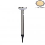 4,4W LED Solar Gehwegleuchte mit PIR Sensor und Erdspieß INOX Warmweiß IP44