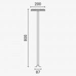 Ausleger für Fluter 200x800mm Ausleger für Fluter 200x800mm