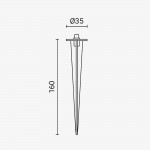 Aluminium Erdspieß für Fluter 160x35mm Aluminium Erdspieß für Fluter 160x35mm