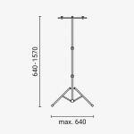 Stativ für Fluter 64-157cm Schwarz Stativ für Fluter 64-157cm Schwarz