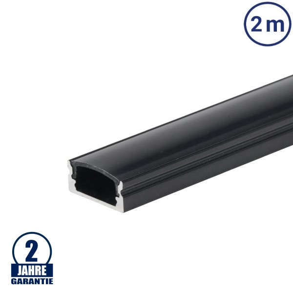 LED Profil Micro Schwarz 2m SET mit schwarzer Abdeckung LED Profil Micro Schwarz 2m SET mit schwarzer Abdeckung
