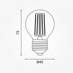 4W LED Vintage E27 G45 Birne Gold Glas Warmweiß Dimmbar