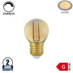 4W LED Vintage E27 G45 Birne Gold Glas Warmweiß Dimmbar