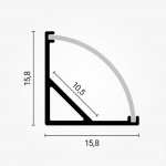 LED Profil 45° Winkel V2 eloxiert 2m SET OP LED Profil 45° Winkel V2 eloxiert 2m SET OP