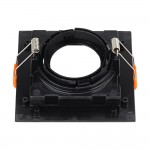 Einbaurahmen für LED GU10 Quadratisch inkl. Fassung Schwarz Einbaurahmen für LED GU10 Quadratisch inkl. Fassung Schwarz