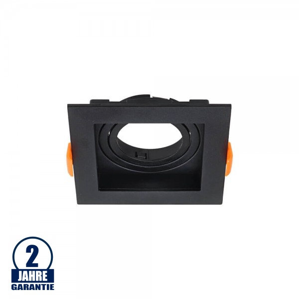 Einbaurahmen für LED GU10 Quadratisch inkl. Fassung Schwarz Einbaurahmen für LED GU10 Quadratisch inkl. Fassung Schwarz
