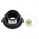 Einbaurahmen für LED GU10 Rund mit ovalem Lichtauslass Schwarz Einbaurahmen für LED GU10 Rund mit ovalem Lichtauslass Schwarz