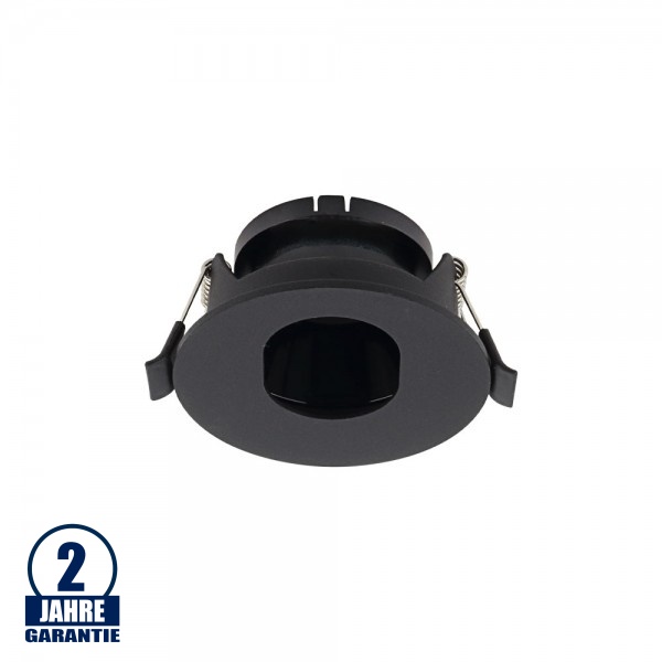 Einbaurahmen für LED GU10 Rund mit ovalem Lichtauslass Schwarz Einbaurahmen für LED GU10 Rund mit ovalem Lichtauslass Schwarz