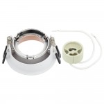 Einbaurahmen für LED GU10 Rund Weiß mit bronzenen Reflektor Einbaurahmen für LED GU10 Rund Weiß mit bronzenen Reflektor