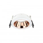 Einbaurahmen für LED GU10 Rund Weiß mit bronzenen Reflektor Einbaurahmen für LED GU10 Rund Weiß mit bronzenen Reflektor