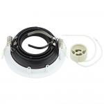 Einbaurahmen Alu für LED GU10 Rund inkl. Fassung Weiß/Schwarz Einbaurahmen Alu für LED GU10 Rund inkl. Fassung Weiß/Schwarz