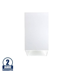Deckenstrahler GU10 Quader Weiß mit weißem Reflektor