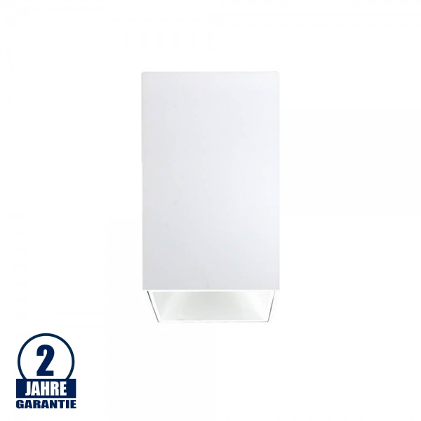 Deckenstrahler GU10 Quader Weiß mit weißem Reflektor Deckenstrahler GU10 Quader Weiß mit weißem Reflektor