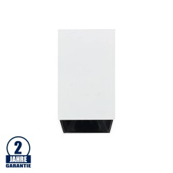 Deckenstrahler GU10 Quader Weiß mit schwarzem Reflektor