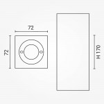 Aufbaurahmen für LED GU10 Quadratisch Weiß 17cm Aufbaurahmen für LED GU10 Quadratisch Weiß 17cm