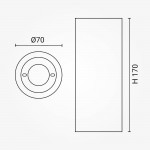 Aufbaurahmen für LED GU10 Rund Weiß 17cm