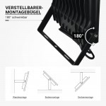 50W LED SMD Fluter CCT Farbwechsel Schwarz IP66 50W LED SMD Fluter CCT Farbwechsel Schwarz IP66