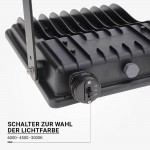 50W LED SMD Fluter CCT Farbwechsel Schwarz IP66 50W LED SMD Fluter CCT Farbwechsel Schwarz IP66