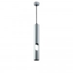 Pendelleuchte mit seitlichem Lichtauslass für GU10 40cm Silber