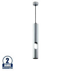 Pendelleuchte mit seitlichem Lichtauslass für GU10 40cm Silber