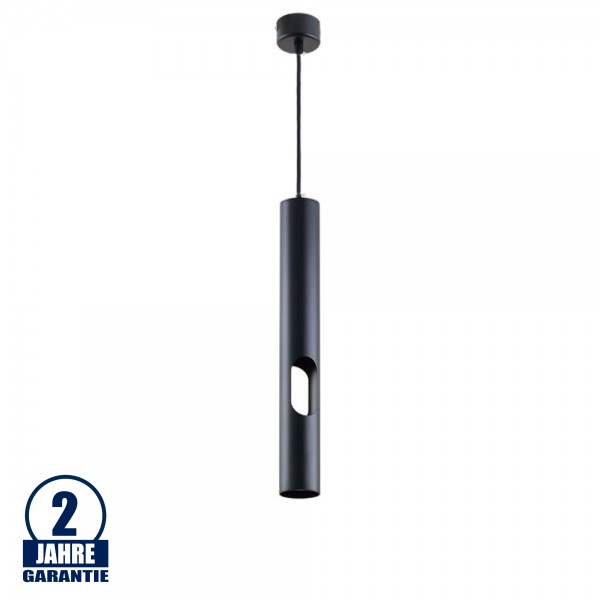 Pendelleuchte mit seitlichem Lichtauslass für GU10 40cm Schwarz Pendelleuchte mit seitlichem Lichtauslass für GU10 40cm Schwarz