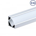 LED Profil 45° Winkel eloxiert 2m SET OP