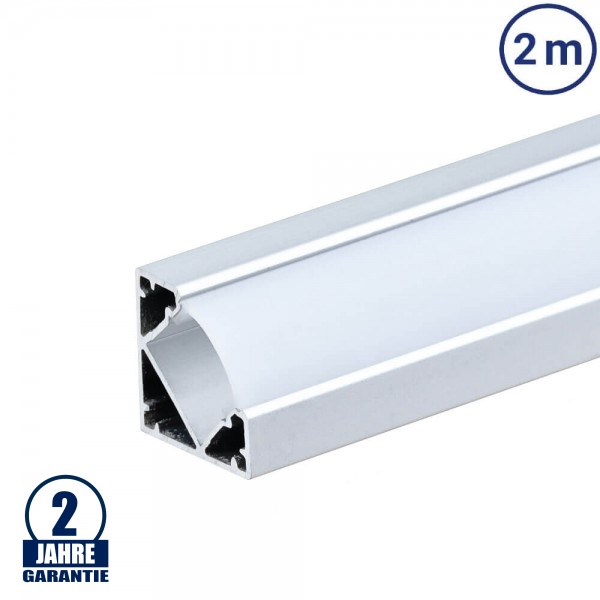 LED Profil 45° Winkel eloxiert 2m SET OP