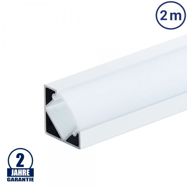 LED Profil 45° Winkel Weiß 2m SET OP LED Profil 45° Winkel Weiß 2m SET OP