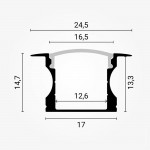 LED Profil PDS2 Einbau eloxiert 2m SET OP LED Profil PDS2 Einbau eloxiert 2m SET OP