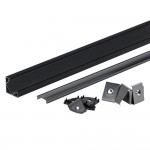 LED Profil 45° Winkel Schwarz 2m SET mit schwarzer Abdeckung OP