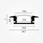 LED Profil Einbau Weiß 2m SET OP