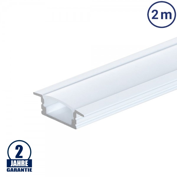 LED Profil Einbau Weiß 2m SET OP