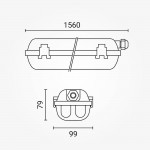 T8 LED Wannenleuchte für 150 cm 2 Röhren IP65 T8 LED Wannenleuchte für 150 cm 2 Röhren IP65