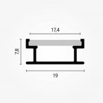 LED Profil Boden Einbau eloxiert 2m SET OP