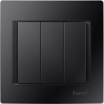 Dreifachschalter KARINA schwarz 250V/10A Dreifachschalter KARINA schwarz 250V/10A