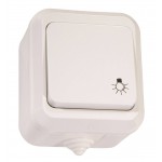 Aufputzlichttaster IP44 weiß 250V/10A Aufputzlichttaster IP44 weiß 250V/10A