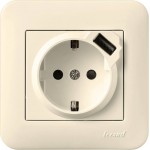 USB-Steckdose KARINA LIFE cremeweiß 250V/16A USB-Steckdose KARINA LIFE cremeweiß 250V/16A