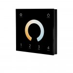LED DMX-RF 4 Zonen CCT Wandcontroller schwarz LED DMX-RF 4 Zonen CCT Wandcontroller schwarz