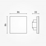LED DMX-RF 4 Zonen CCT Wandcontroller weiß