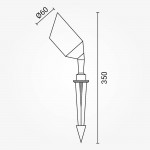 Gartenstrahler GU10 Fassung mit Erdspieß IP65 Gartenstrahler GU10 Fassung mit Erdspieß IP65
