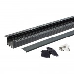 LED Profil 72x35mm Schwarz Trockenbau 2m SET mit schwarzer Abdeckung LED Profil 72x35mm Schwarz Trockenbau 2m SET mit schwarzer Abdeckung
