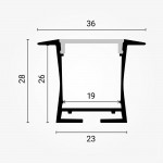 LED Profil Deckeneinbau eloxiert 2m SET OP LED Profil Deckeneinbau eloxiert 2m SET OP