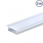 LED Profil 41x10mm Eloxiert Einbau 2m SET