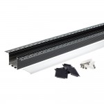 LED Profil 72x35mm Schwarz Trockenbau 2m SET LED Profil 72x35mm Schwarz Trockenbau 2m SET