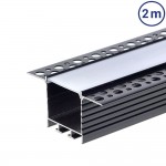 LED Profil 72x35mm Schwarz Trockenbau 2m SET LED Profil 72x35mm Schwarz Trockenbau 2m SET
