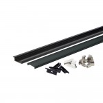 LED Profil 41x10mm Schwarz Einbau 2m SET mit schwarzer Abdeckung LED Profil 41x10mm Schwarz Einbau 2m SET mit schwarzer Abdeckung