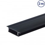 LED Profil 41x10mm Schwarz Einbau 2m SET mit schwarzer Abdeckung LED Profil 41x10mm Schwarz Einbau 2m SET mit schwarzer Abdeckung
