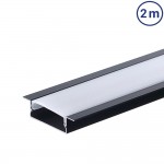 LED Profil 41x10mm Schwarz Einbau 2m SET LED Profil 41x10mm Schwarz Einbau 2m SET
