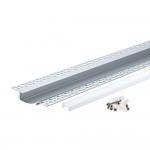 LED Wandeinbauprofil 98x19mm Eloxiert Trockenbau 2m SET