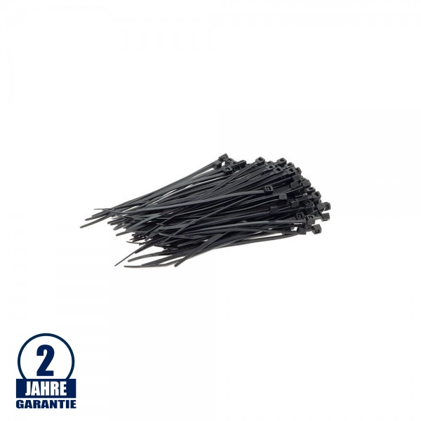 Kabelbinder schwarz UV-beständig 2,5x100mm 100 Stk. Kabelbinder schwarz UV-beständig 2,5x100mm 100 Stk.